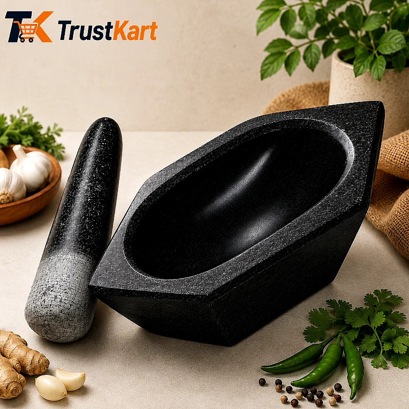 10″ Cut Shape Black Stone Kharal