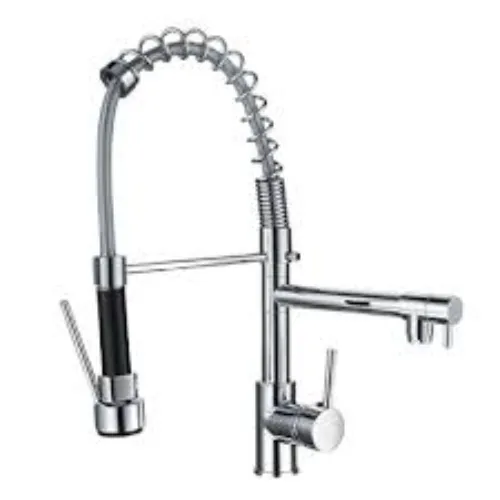 kitchen Mixer Tap Sink Faucet Spring Single Handle with Pull Down Sprayer - Product Image