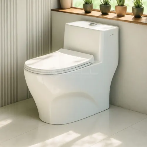 Dell Aqua Toilet Commode with Seat Cover - Product Image