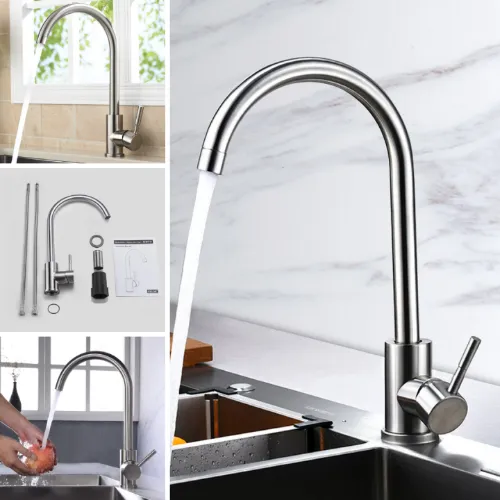 kitchen sink faucet, mixer tap,304 SS tap, kitchen sink mixer, kitchen sink tap - Product Image