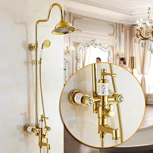 Marble Gold Finish Shower Set - Product Image