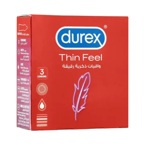 durex condom thin feel 3p 1s reckitt - Product Image