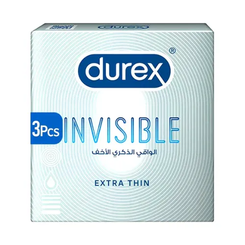 durex condom invisible extra thin 3p 1s reckitt - Product Image