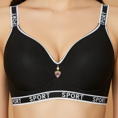 Imported Soft Padded Fancy Sports Bra - Product Image