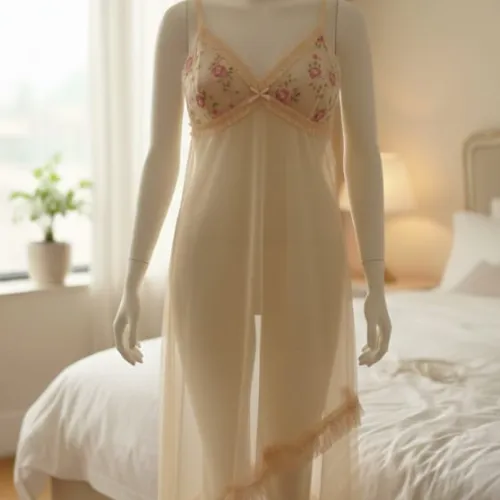 Imported Sheer Floral Net Bralette Top - Product Image