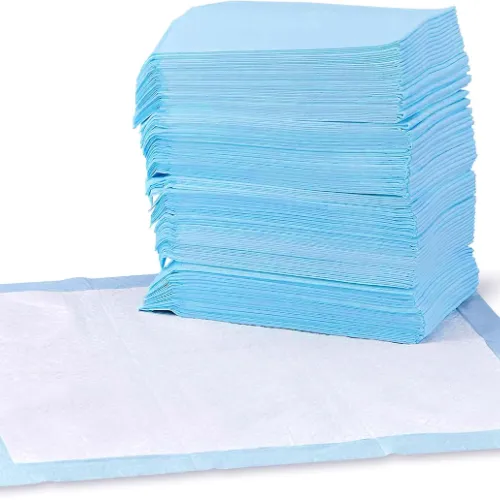 Dog and Puppy Pee Pads, 5-Layer Leak-Proof Super Absorbent, Quick-Dry Surface, Potty Training, Regular (22x22), 100 Count, Blue &amp; White - Product Image