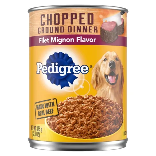 Pedigree Chopped Ground Dinner Adult Wet Dog Food Filet Mignon 13.2oz 12pk - Product Image