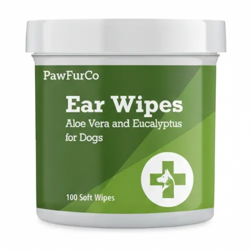 Pet MD - Dog Ear Cleaner Wipes - Otic Cleanser for Dogs to Stop Ear Itching, and Infections with Aloe and Eucalyptus - 100 Count - Product Image