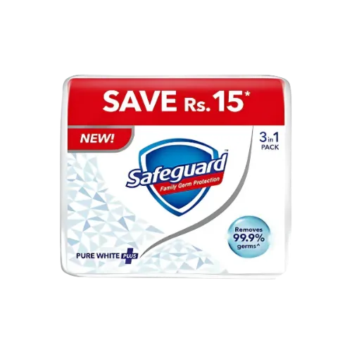 Safeguard Pure White Bathing Soap Promo Pack (3 × 145 g) - Product Image