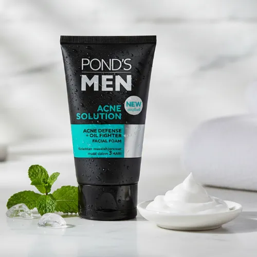 ponds face wash men acne solution 100g - Product Image