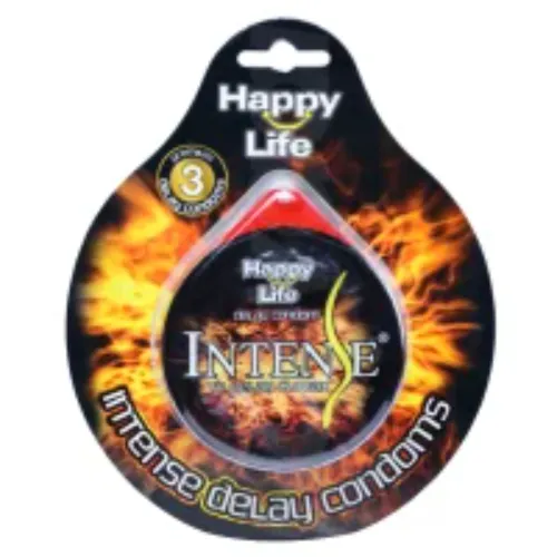 Happy Life Intense Condoms 3 Pcs. Pack - Product Image