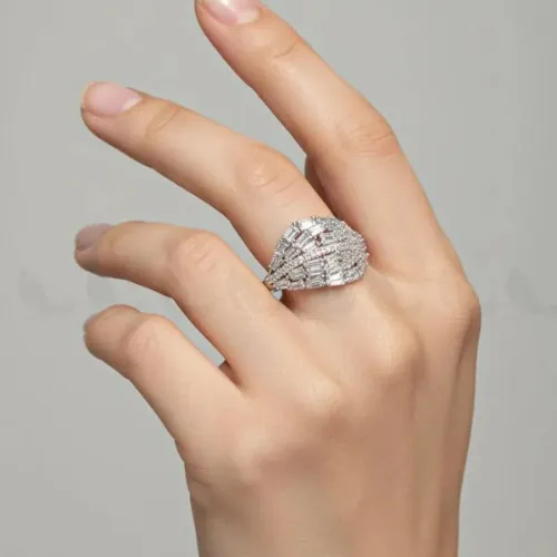 Radiant Sterling Cluster Ring - Product Image