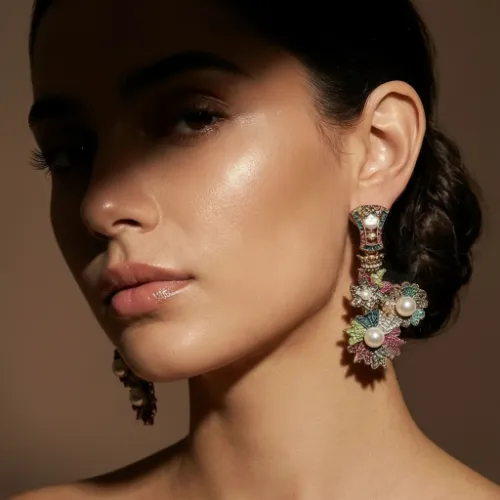 Bold Bloom Turkish Earrings - Product Image