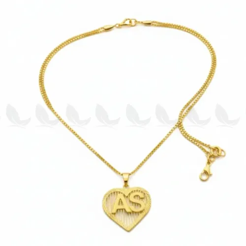Heartfelt Pendant Initials Custom Necklace - Product Image