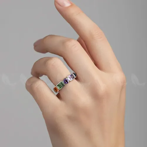 Opulent Multi hued Cluster Ring - Product Image