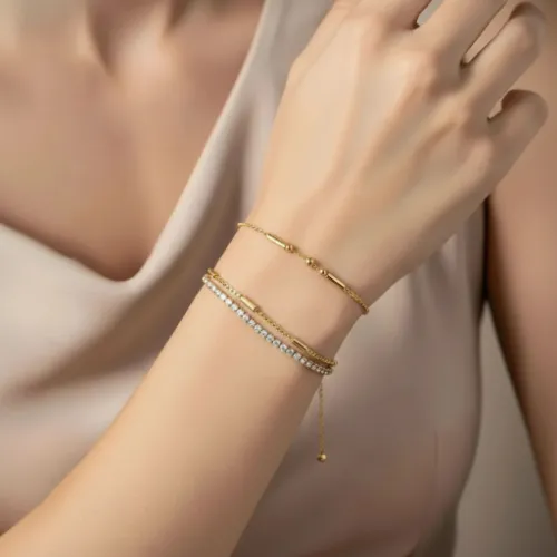 Double Charm Crystal Bracelet - Product Image