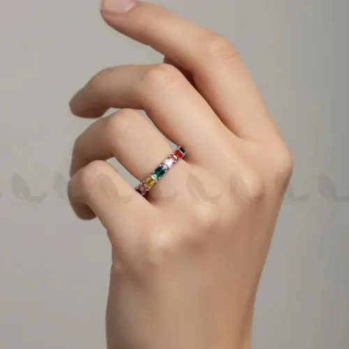 Enternity Square Cut Crystal Ring - Product Image