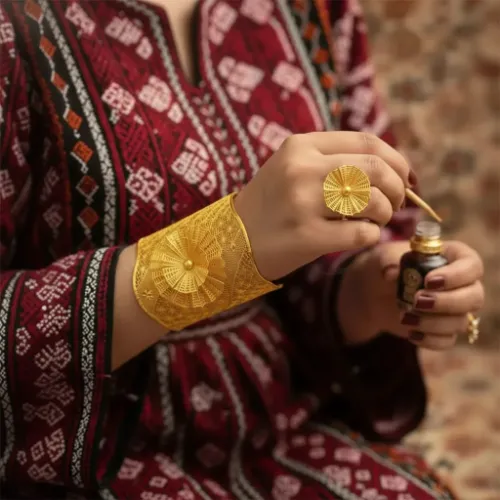 Marhaba Baai Armlet Bangle Ring Set - Product Image