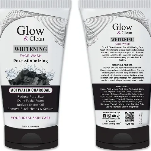 Glow&Clean Charcoal face Wash - Product Image