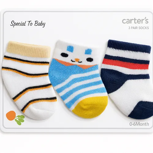 New Born Baby Sock Pack of 3 - Product Image