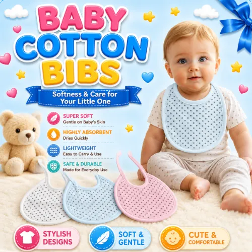 Baby Cotton Bibs Set 1 - Product Image