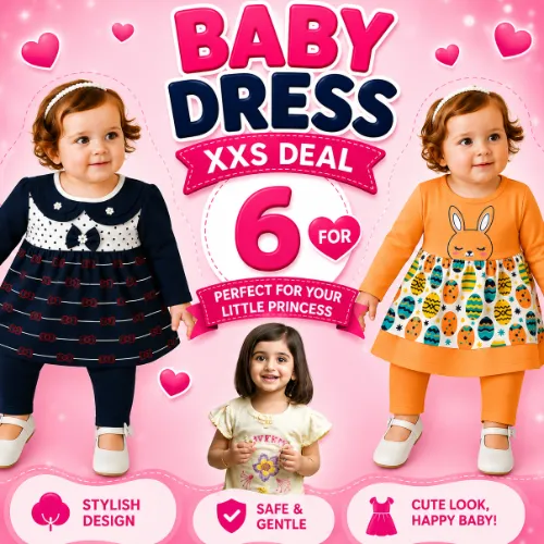 XXS-6 to 9 Month Baby Dress Pack of 3 Deal 6 - Product Image