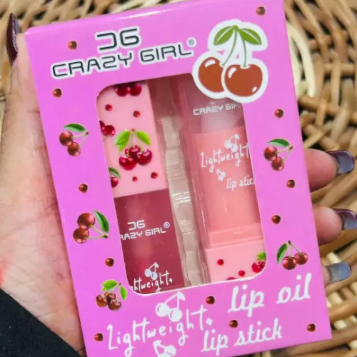 2 In 1 Crazy Girl Lip Oil + Lip Balm Set, Buy 1 Ge