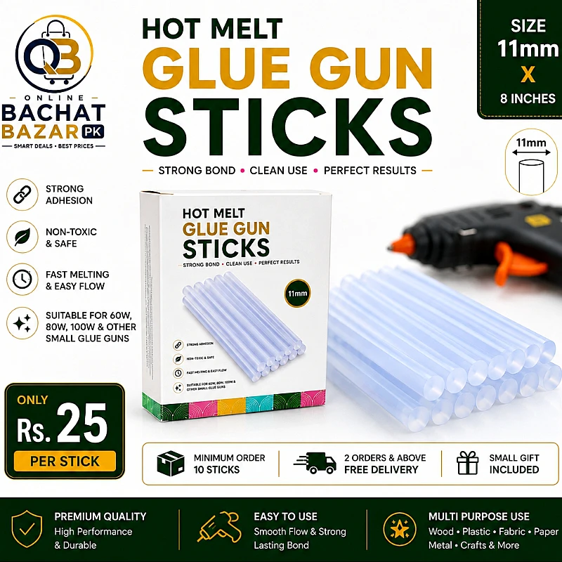 11mm x 8 Inch Hot Melt Glue Gun Sticks - Product Image