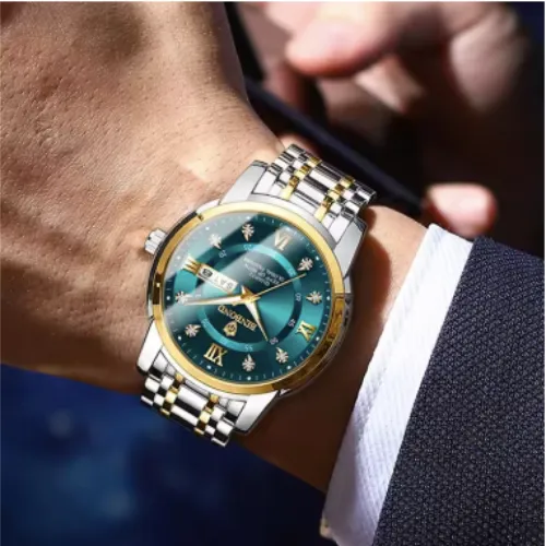 Casual Business Movement Fashion Quartz  Gold Diamond Clock Men Luxury  Automatic Watches Mens Gifts Relojes - Product Image