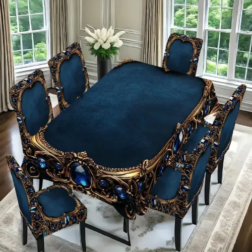 Luxury European Dining Table And Chair Set - Product Image