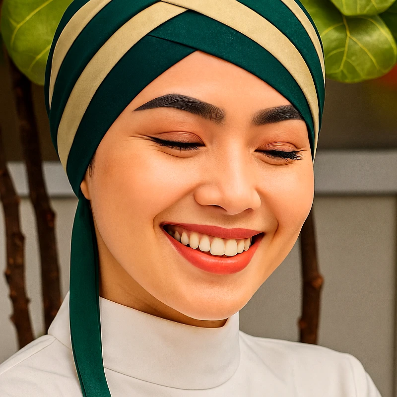 3-in-1 Hijab Cap Cross Color 