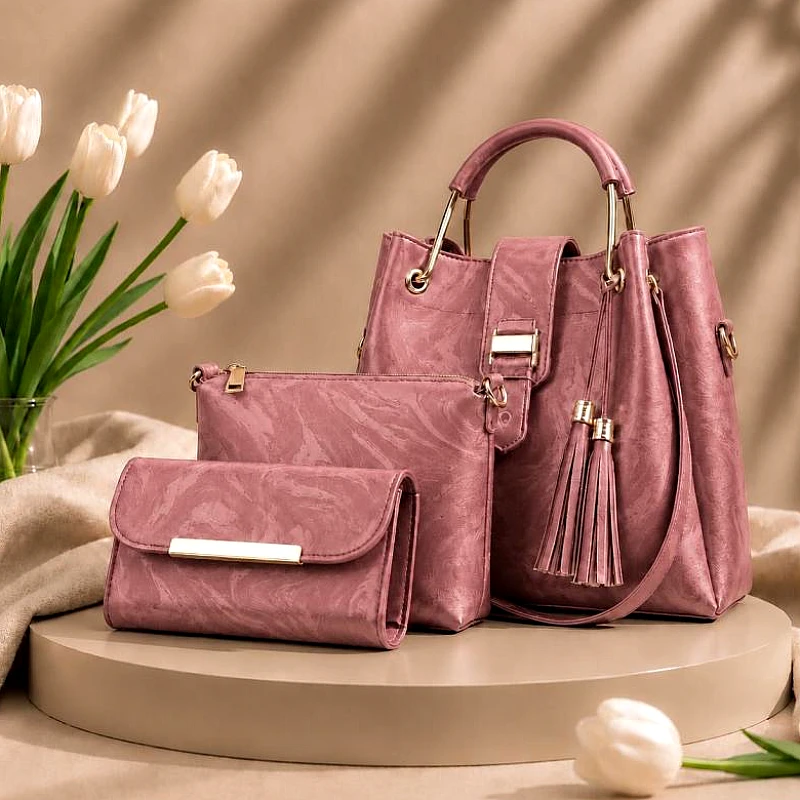 3 Pcs Luxury Women Handbag Set
