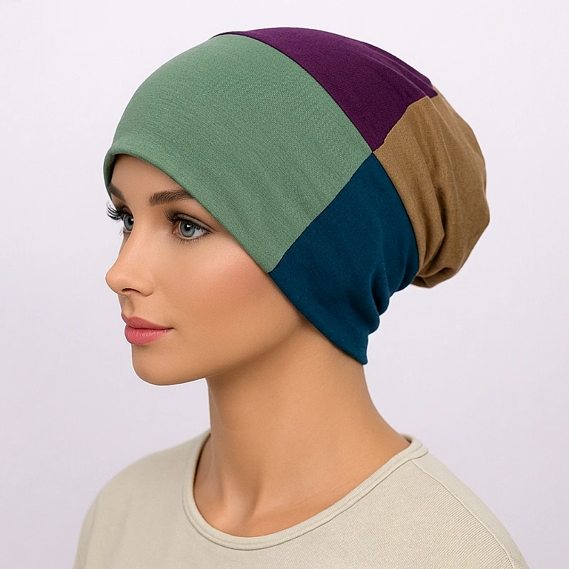 4-in-1 Multi-Color Jersey Hijab Cap