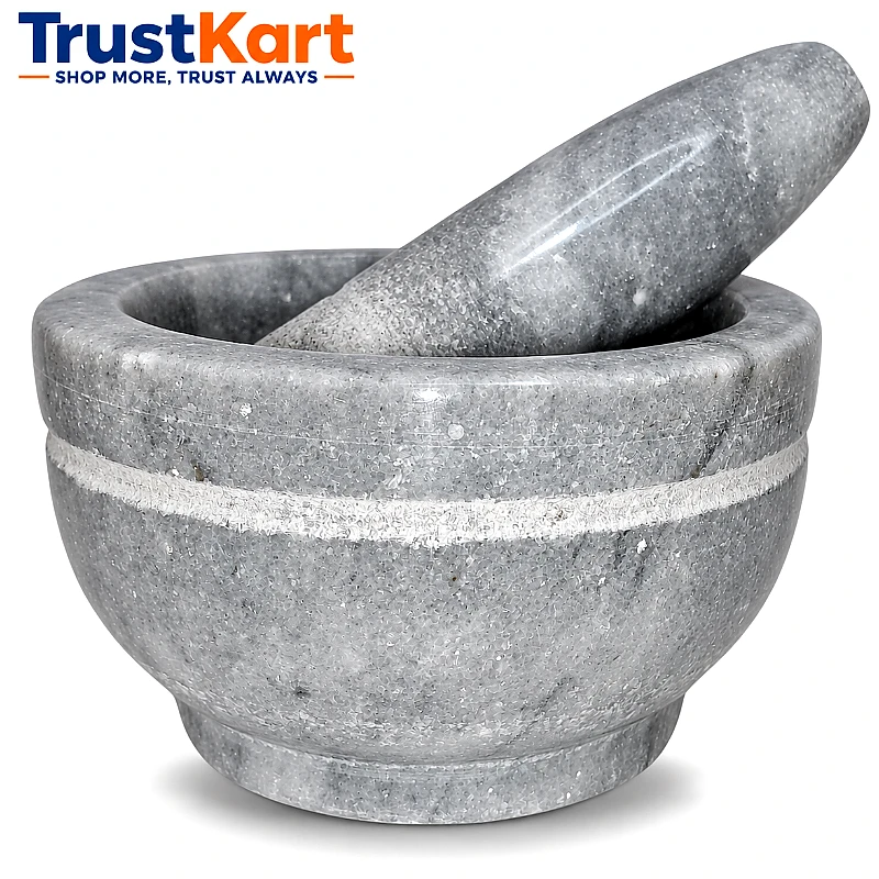 5 × 3 Marble Stone Imam Dasta with Marble Pestle
