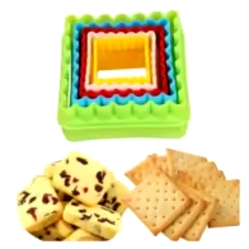 5 Pcs Set DIY Colorful Cookies and Patties Cutter