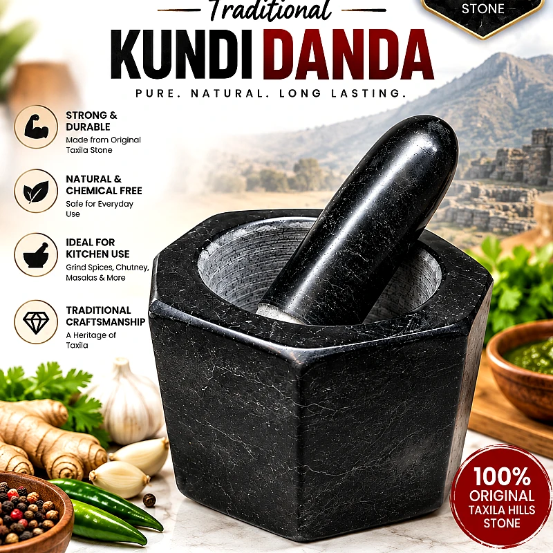 6 Taxila Black Stone Crystal Shape Chattu Watta