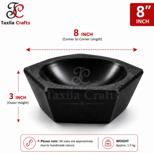 8″ Cut Shape Black Stone Kharal