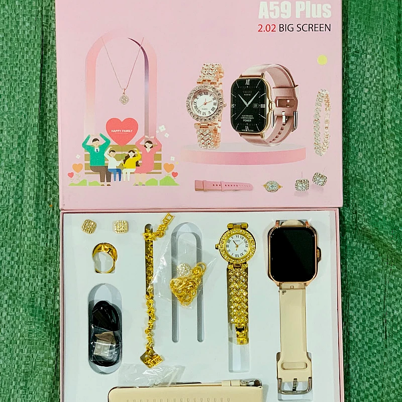 A59 Plus 2.02 Big Screen Smart Watch Gift Set
