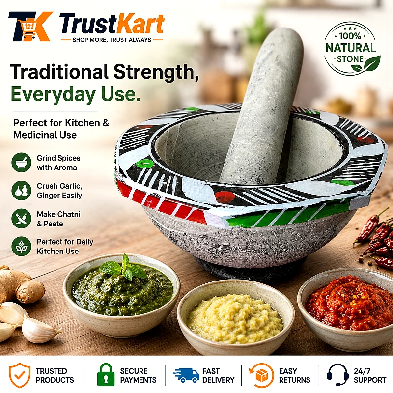 axila Hills 9″ Black Stone Grinder – Kundi Watta