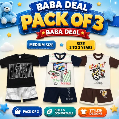 Baba Dress Medium Deal 2 (2 to 3 Years) Pack of 3