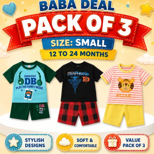 Baba Dress Small Deal 1 (12M to 24M) Pack of 3 