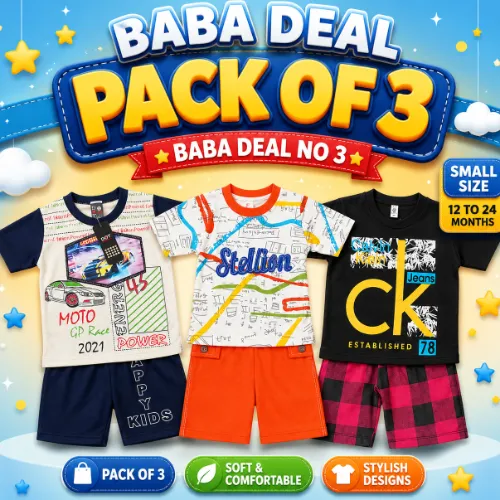 Baba Dress Small Deal 3 (12M to 24M) Pack of 3