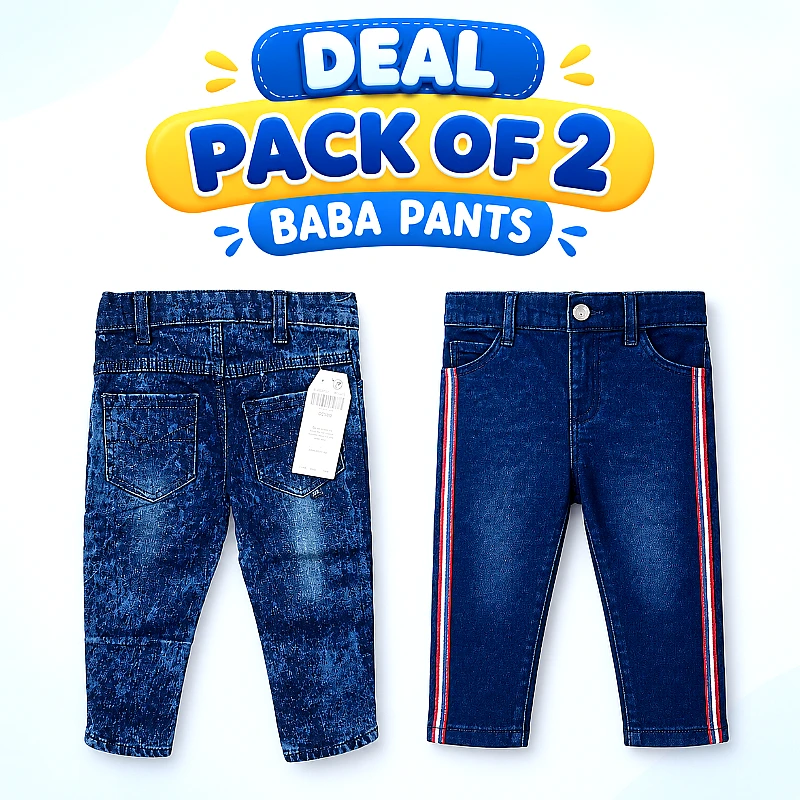 Baba Jeans Deal Pack of 2 Size 18 and 22 Inch