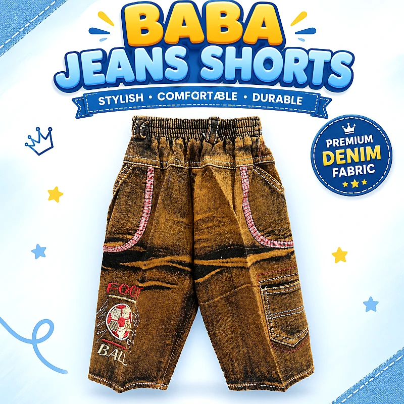 Baba Short Jeans Stuff Size 20 Inch (6Yrs)