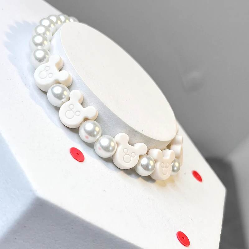 Baby Bracelet With White Bear Beads (1 to 5 Years)
