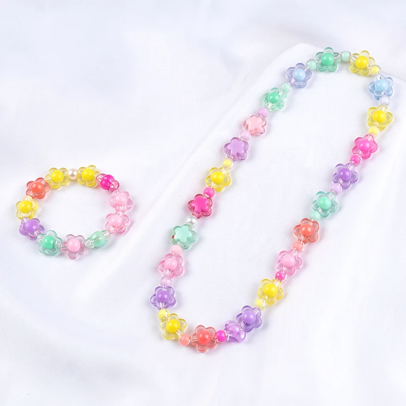 Baby Two Tone Flower Bead Set (1 to 8 Yrs)