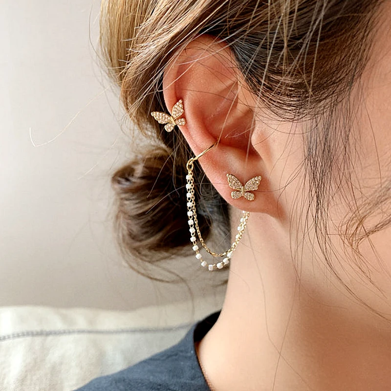 Butterfly Chain Ear Cuff