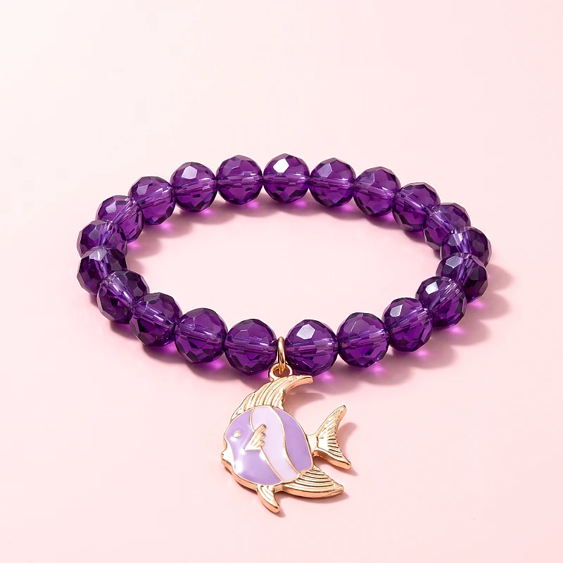 Crystal Bead Bracelet Fish Charm (1 to 7 Yrs)