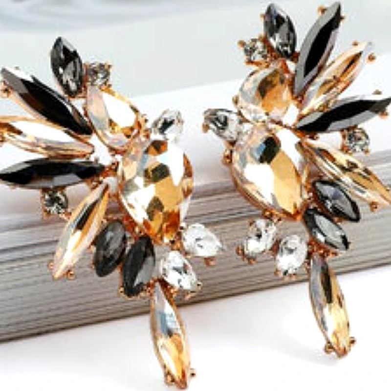 Crystal Bird Statement Earrings
