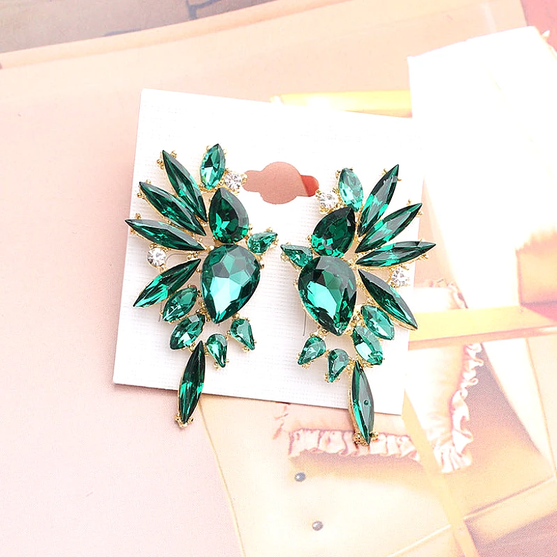 Crystal Wing Statement Earrings